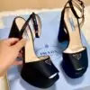 PRADA Satin Platform Sandals