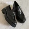 PRADA Brushed Leather Loafers