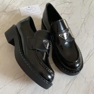 PRADA Brushed Leather Loafers