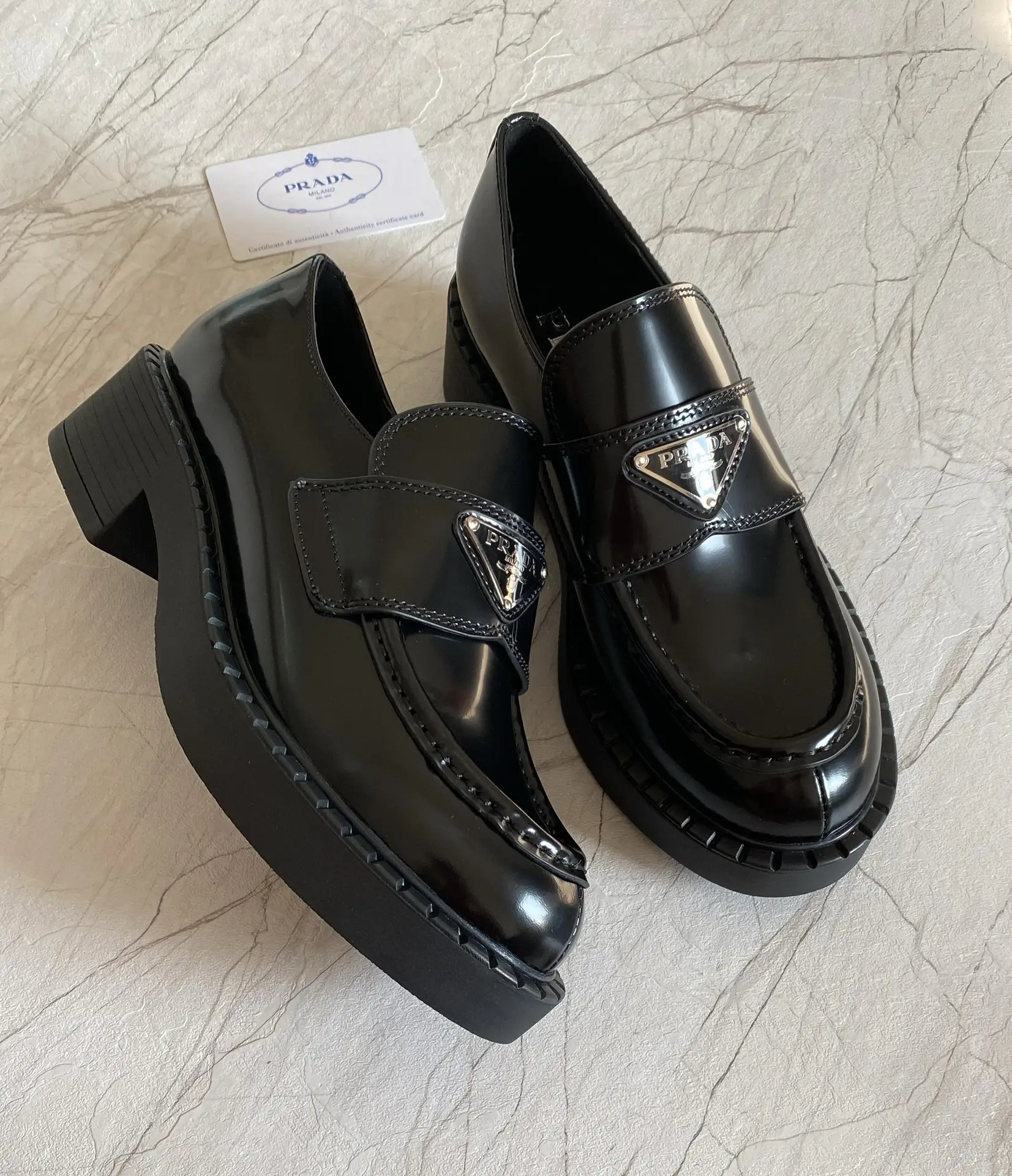 PRADA Brushed Leather Loafers PRADA Brushed Leather Loafers