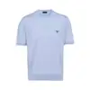 Prada logo-embroidered wool T-shirt