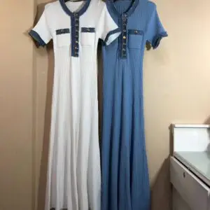 SANDRO Short Sleeve Bodycon Maxi Dress