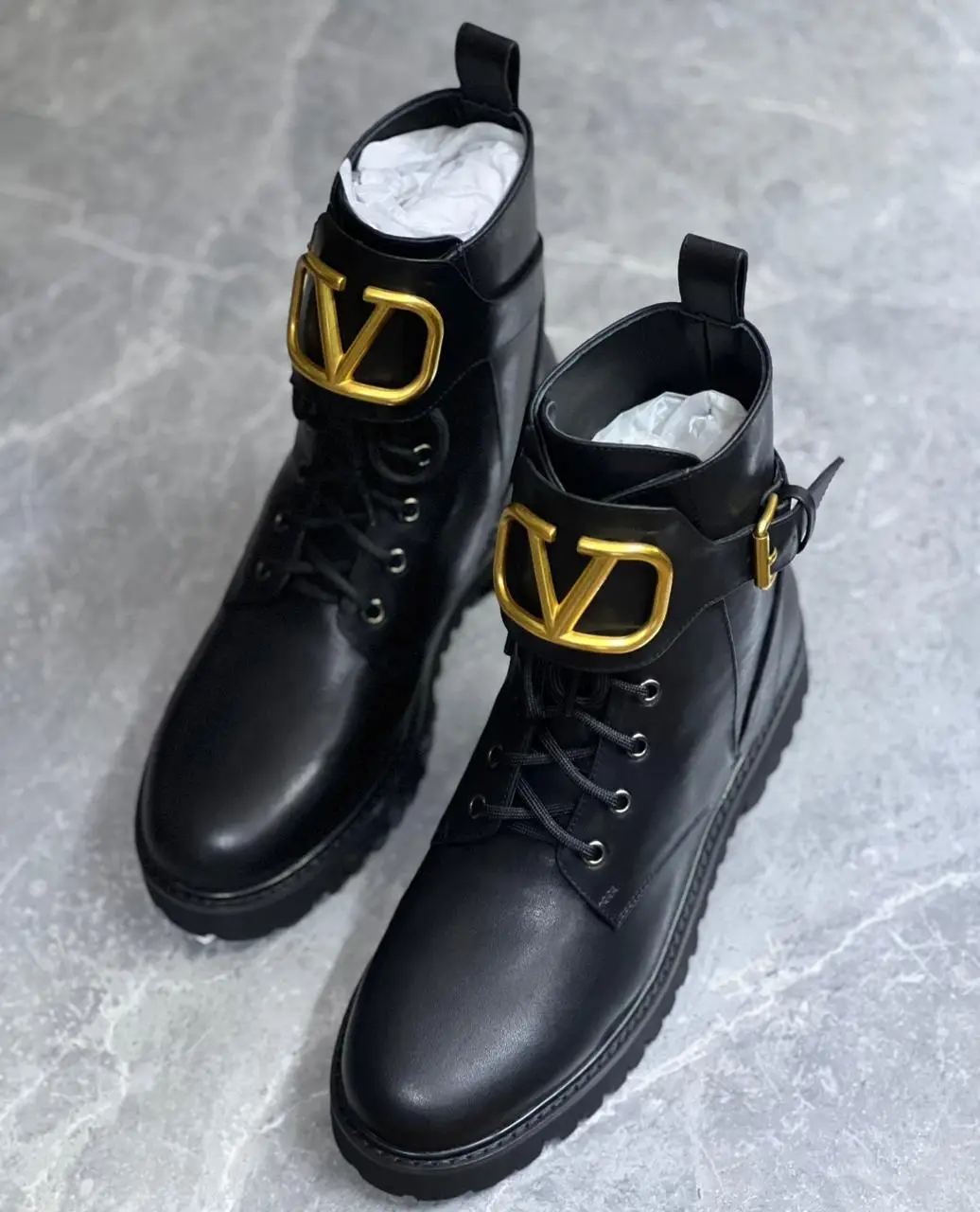 Valentino Vlogo Calfskin Combat Boot Valentino Vlogo Calfskin Combat Boot