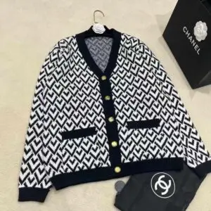Valentino Logo Tricot Cardigan
