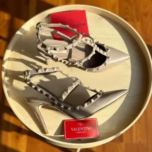 Valentino Garavani Rockstud Ankle Strap Pump