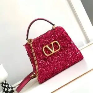 Valentino Garavani Lantejoulas Vermelha Bag