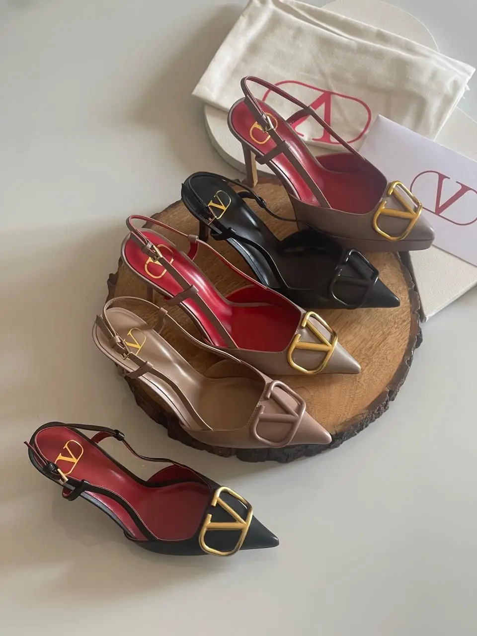 VALENTINO Rockstud Slingback Pumps VALENTINO Rockstud Slingback Pumps