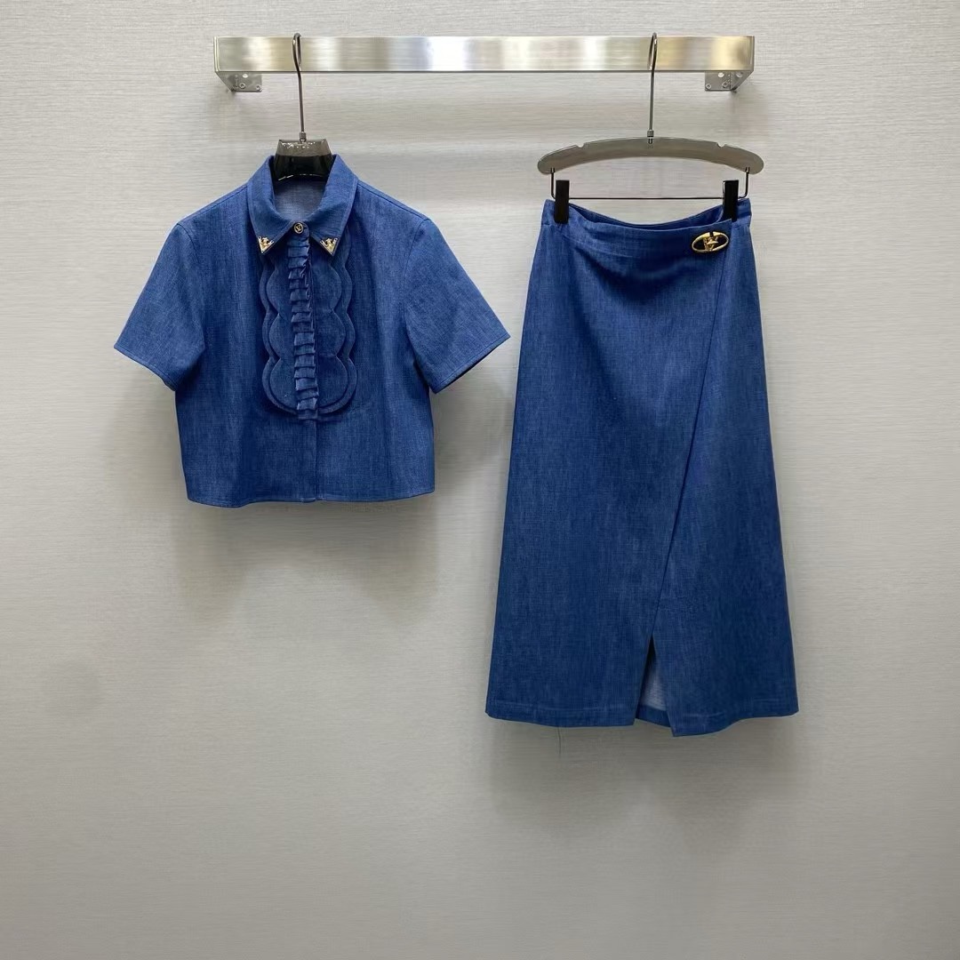 VALENTINO Denim Skirt & Top Set VALENTINO Denim Skirt & Top Set