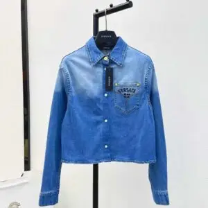 VERSACE Cropped Denim Shirt