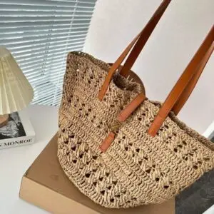 YSL Straw Tote Bag
