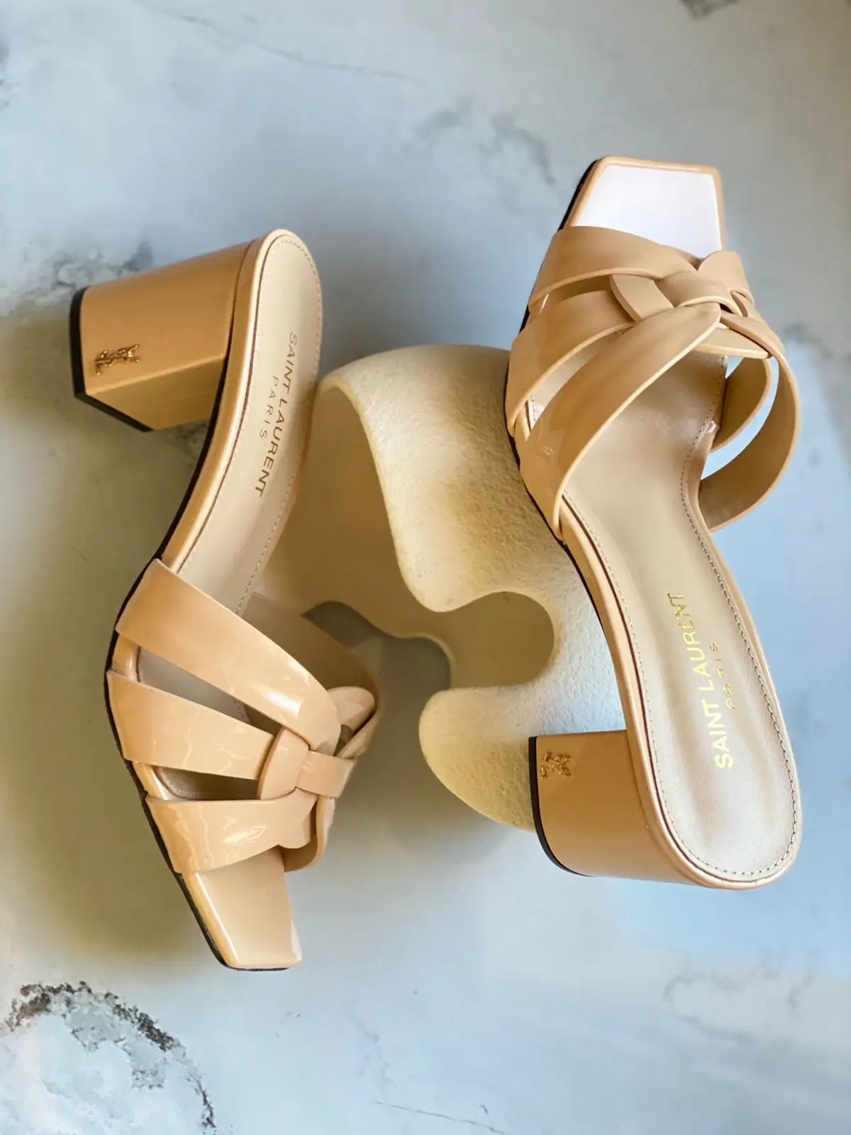 YSL Tribute Heeled Slides YSL Tribute Heeled Slides