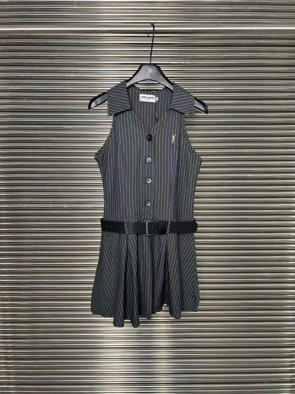 YSL Sleeveless Belted Mini Dress YSL Sleeveless Belted Mini Dress