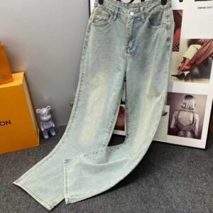 YSL Lady Chic Green Embroidered Jeans