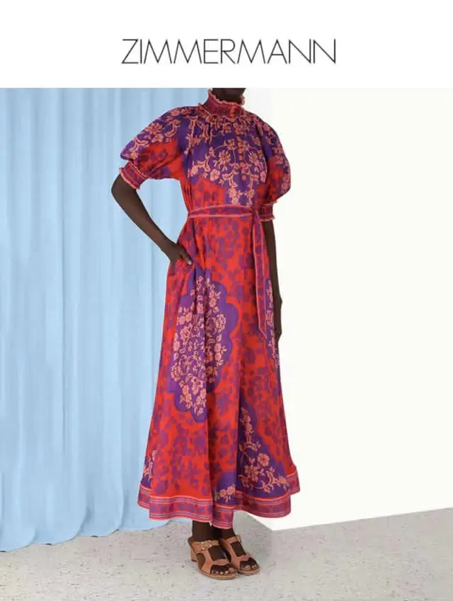 ZIMMERMAN Raie Swing Maxi Dress ZIMMERMAN Raie Swing Maxi Dress