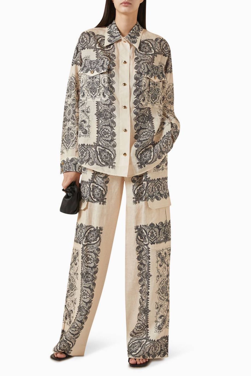 ZIMMERMAN Tea Paisley Utility Pocket Shirt ZIMMERMAN Tea Paisley Utility Pocket Shirt