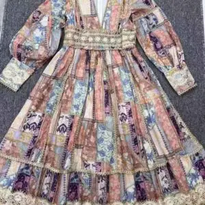 ZIMMERMAN Beckham Belted Skater Dress