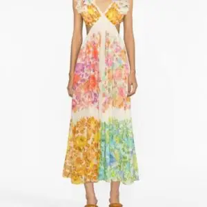 ZIMMERMAN Floral Print Midi Dress