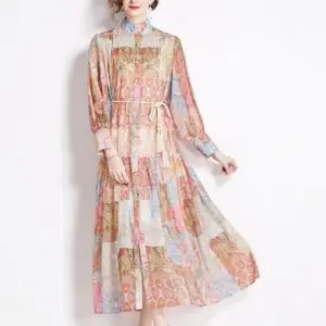 Zimmerman Multi Print Chiffon Flared Dress