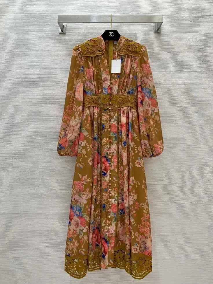 ZIMMERMAN Floral Print Silk Midi Dress ZIMMERMAN Floral Print Silk Midi Dress