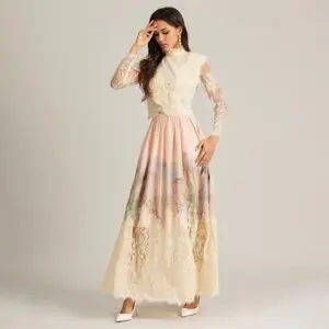 ZIMMERMAN Lyrical Floral Embroidered Silk Maxi Dress