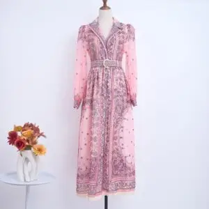 ZIMMERMAN Long Sleeve Maxi Dress