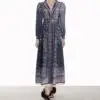 ZIMMERMAN Printing Long Sleeve Dress