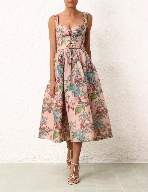 ZIMMERMAN Matchmaker Belted Bustier Dress ZIMMERMAN Matchmaker Belted Bustier Dress