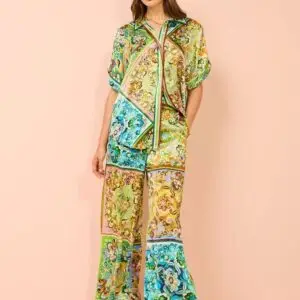 ZIMMERMANN Floral Lace Top & Pant Set