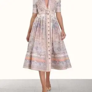 ZIMMERMAN High Tide Midi Shirt Dress