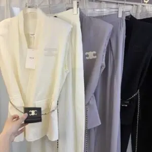 Celine Belt Wrap Pleated Shirt