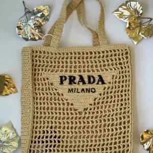 Prada Raffia Tote Bag