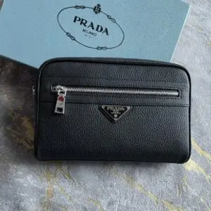 PRADA Saffiano Leather Clutch Bag