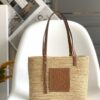 LOEWE Raffia Small Square Basket Tote Bag