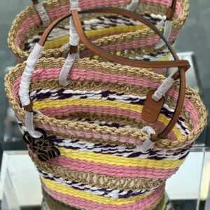 LOEWE Basket Tote in Multicolor Elephant Grass