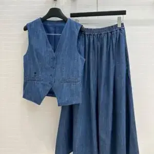 DIOR Denim Skirt Set