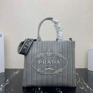 PRADA Embroidery Tote Bag