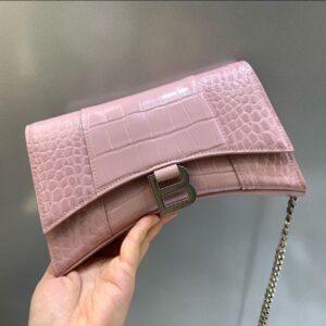 Balenciaga Hourglass Crocodile Clutch Bag