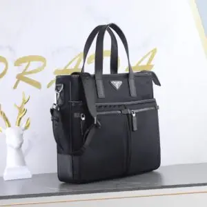 Prada Multi Pocket Logo Tote Bag