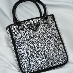 PRADA Satin Crystal Top Handle Bag