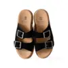Brunello Cucinelli Men's Black & Beige Flat Sandal