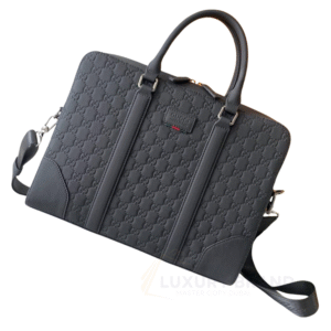 GUCCI Black GG Supreme Medium Briefcase