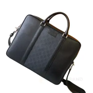 GUCCI Black GG Supreme Medium Briefcase