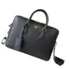 PRADA Saffiano Leather Briefcase Black