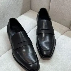 Salvatore Ferragamo Black Leather Loafers