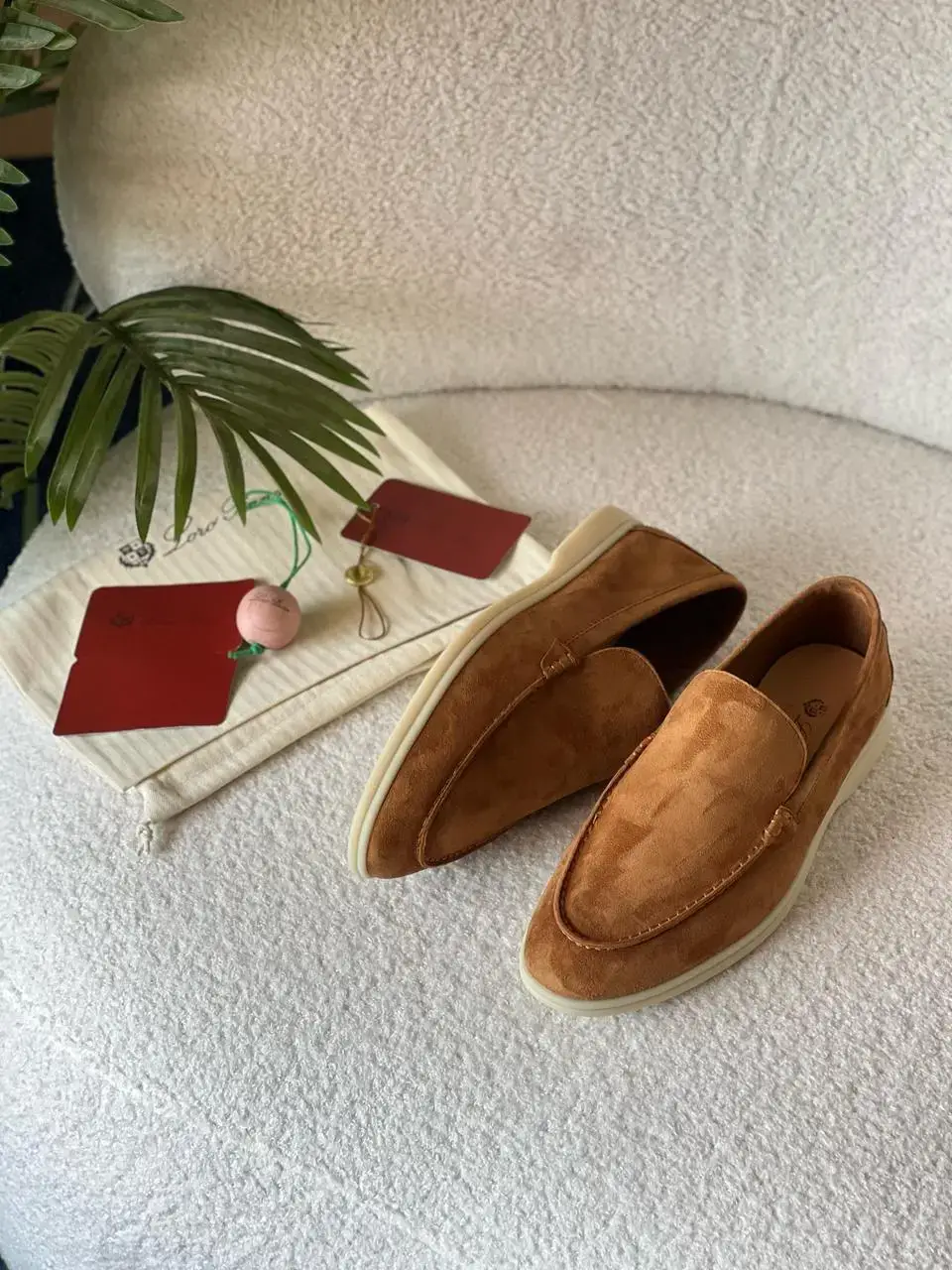 LORO PIANA RUMANI Veloce Tan Suede Loafers LORO PIANA RUMANI Veloce Tan Suede Loafers