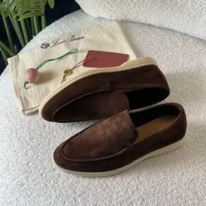 LORO PIANA Dorado Humano Suede Leather Shoes