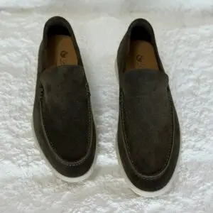 LORO PIANA Summer Walk Mimetico Suede Flex Sole Loafers
