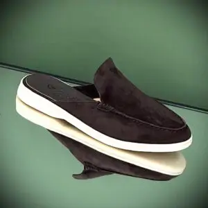 LORO PIANA Suede Babouche Walk