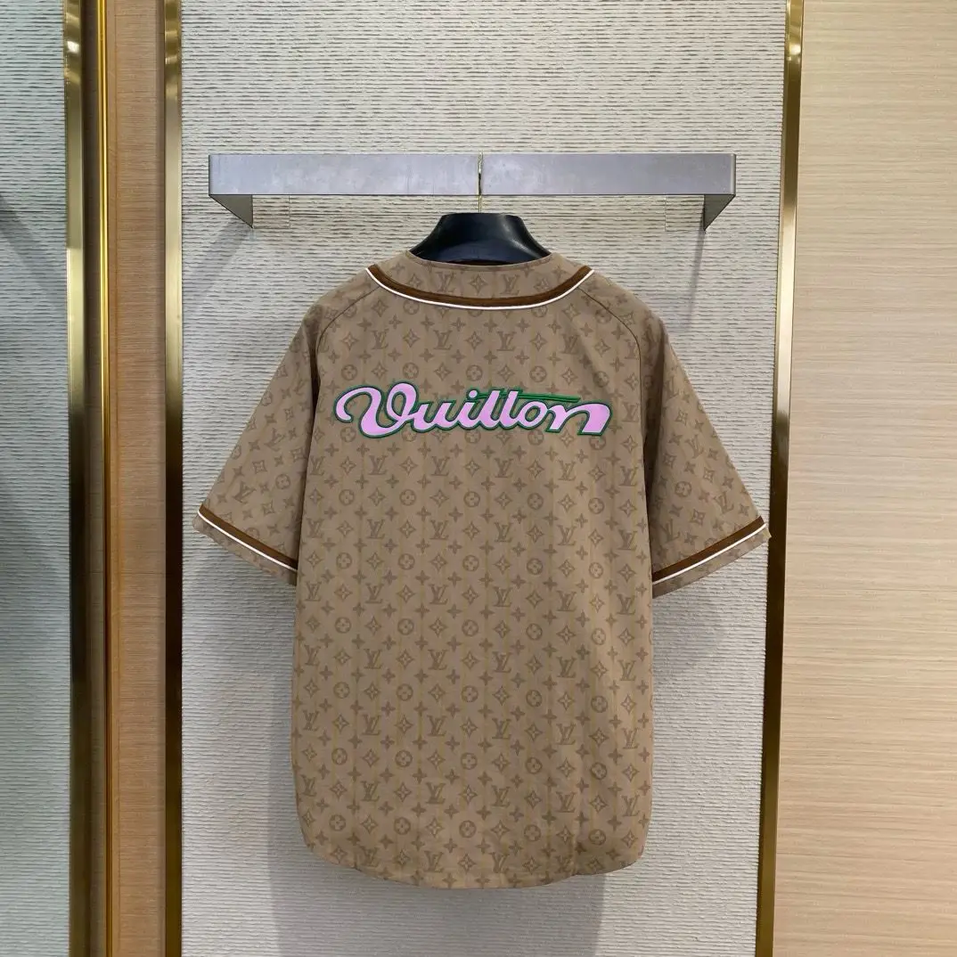 LOUIS VUITTON Leather Baseball Shirt LOUIS VUITTON Leather Baseball Shirt
