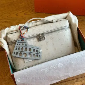 LORO PIANA Ostrich Leather L19 Super Bag